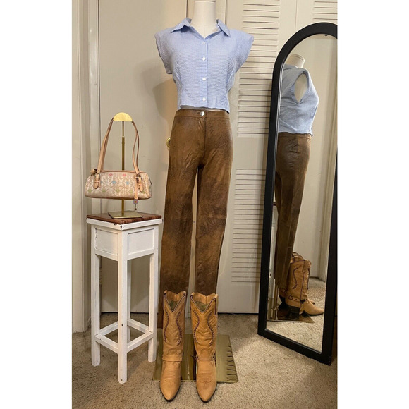 Y2K Fossil Pastel Mini Purse Leather Bottom - Picture 2 of 11